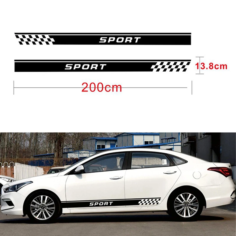 Graphic Stickers Decals Vinyl Stripe Sports Waterproof Black Car Styling Body Side Door Racing
Graphic Stickers Decals Vinyl Stripe Sports Waterproof Black Car Styling Body Side Door Racing
