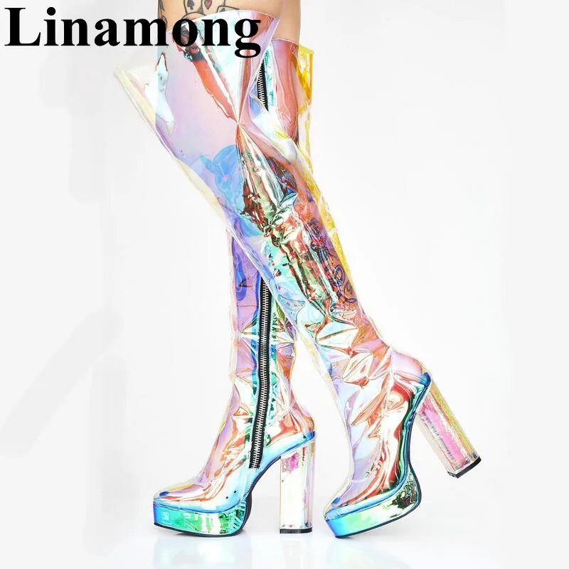2019 Newest PVC Square Heel Spring And Summer Fashion High Heel 3-5cm Platform Side Zipper Women Over-The-Knee Long Boots
2019 Newest PVC Square Heel Spring And Summer Fashion High Heel 3-5cm Platform Side Zipper Women Over-The-Knee Long Boots