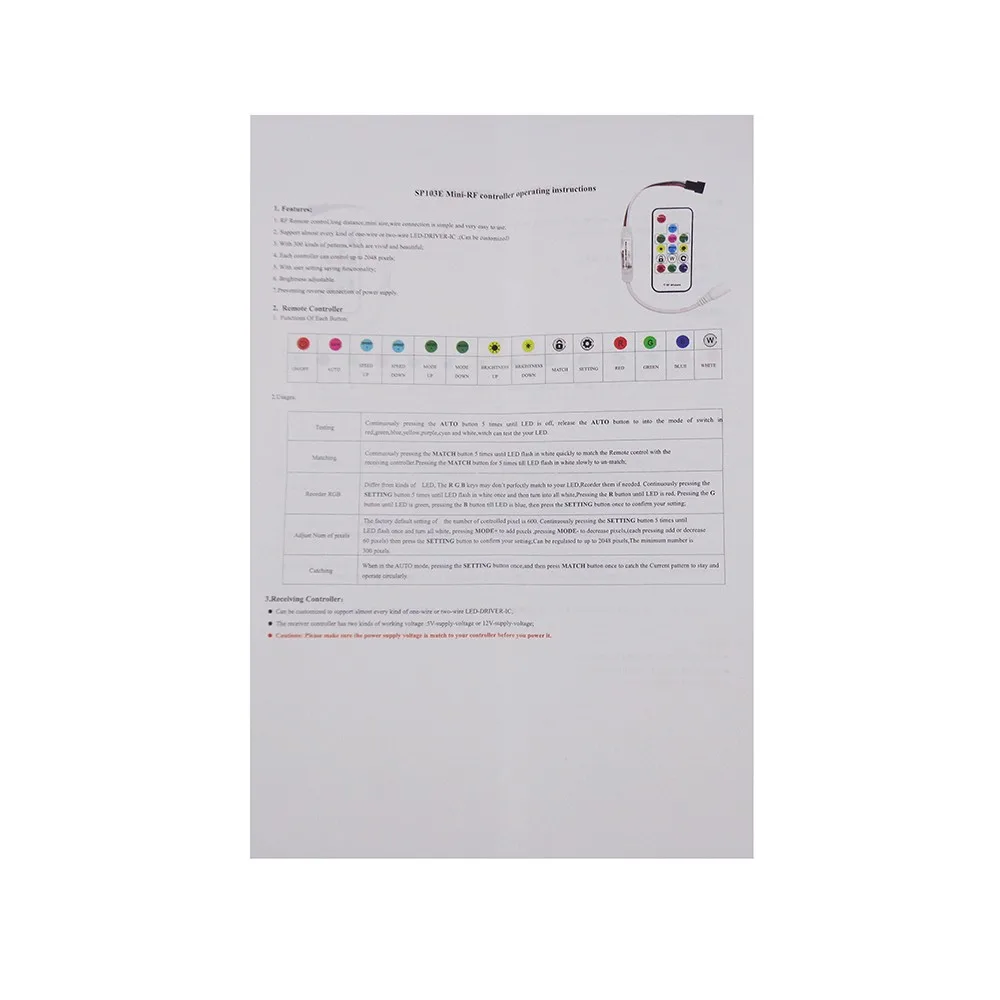 WS2812 WS2811 RGB Controller Dimmer DC5V 12V Wireless RF Remote Control RF Digital Multi Dearm Color For WS2812B Light Strip JQ
WS2812 WS2811 RGB Controller Dimmer DC5V 12V Wireless RF Remote Control RF Digital Multi Dearm Color For WS2812B Light Strip JQ