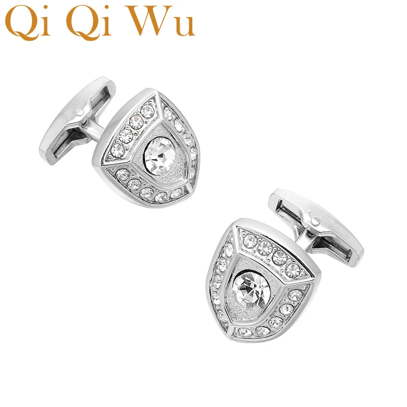 QiQiWu Luxury Shield shape Cufflinks for mens Wedding Jewelry Mens Shirt Cuff Buttons Gifts for Men Silver Plated Arm Cuff links
QiQiWu Luxury Shield shape Cufflinks for mens Wedding Jewelry Mens Shirt Cuff Buttons Gifts for Men Silver Plated Arm Cuff links