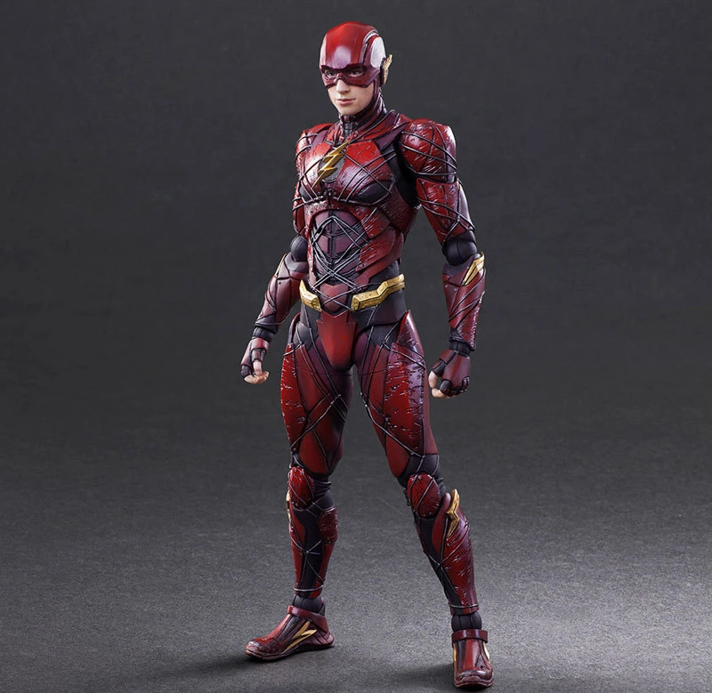 Фото Лига Справедливости Play Arts The Flash мультяшная фигурка аниме модель фильма
