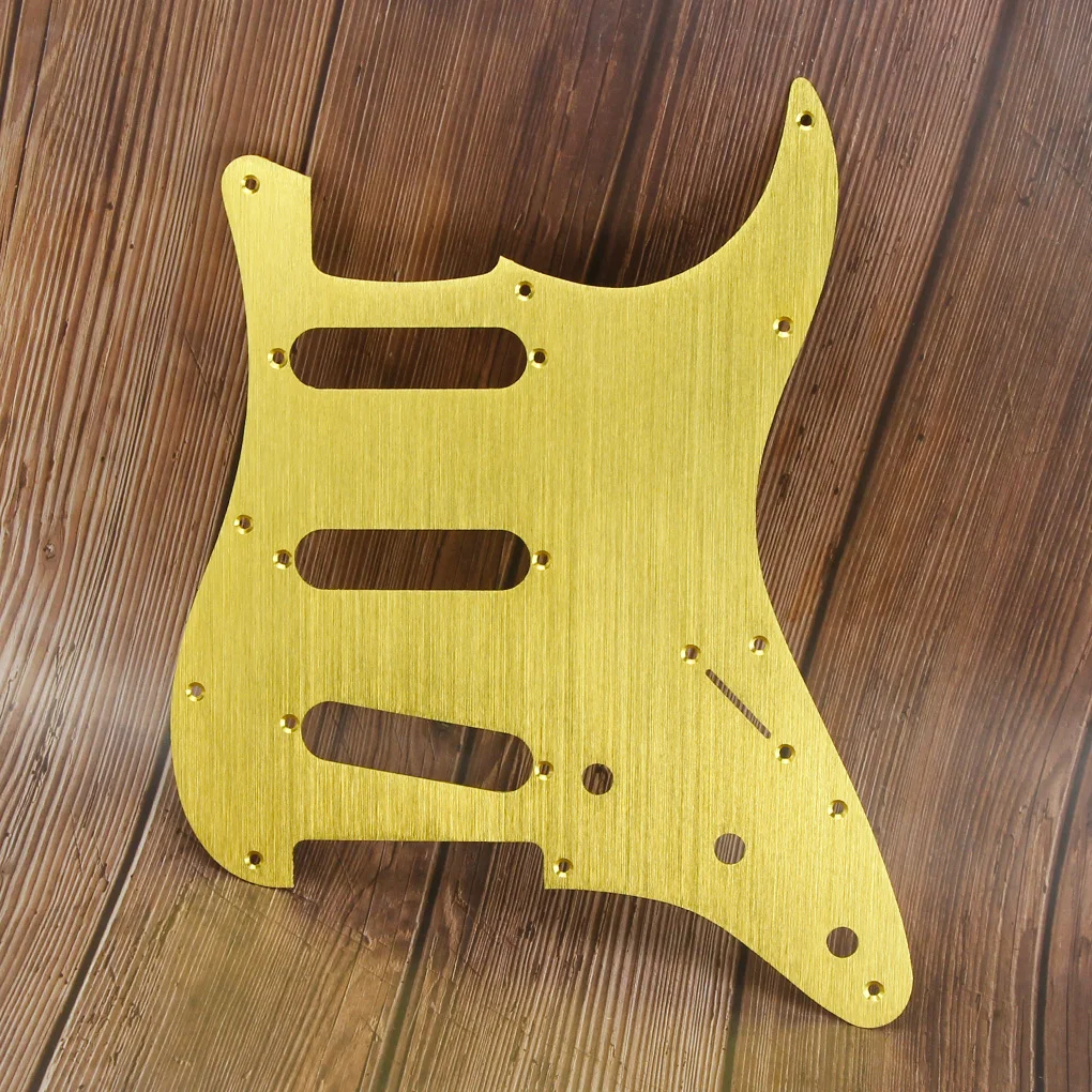 FLEOR Gold Metal Anodized Pickguard 11 Hole ST Electric Guitar Pickguard Scratch Plate SSS with Screws
FLEOR Gold Metal Anodized Pickguard 11 Hole ST Electric Guitar Pickguard Scratch Plate SSS with Screws