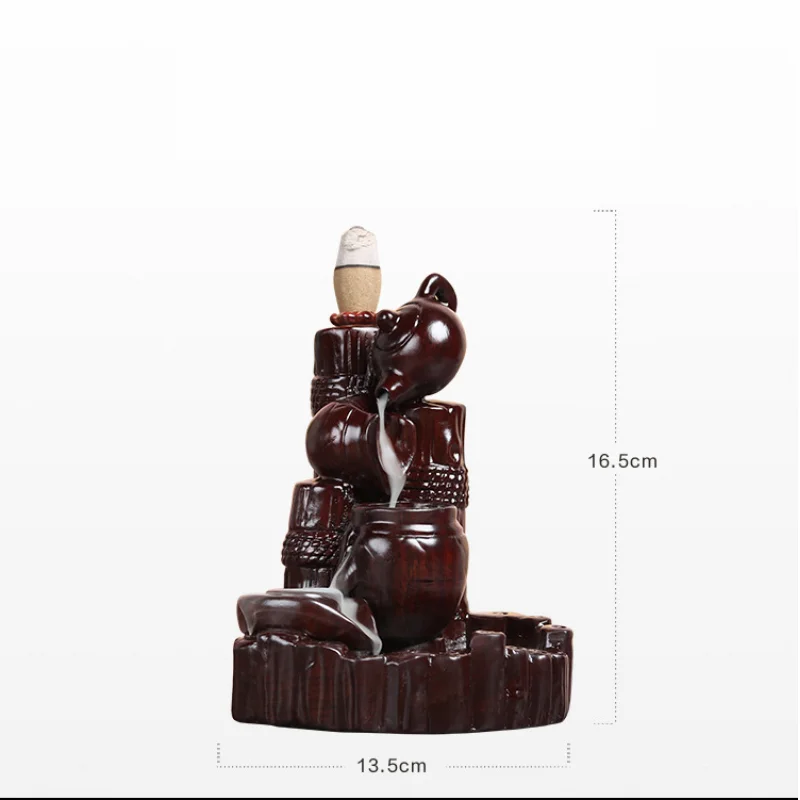 Teapot Backflow Incense Burner Black Sandalwood Smoke Waterfall Incense Burner Holder Aromatherapy Furnace Incense Road Holder
Teapot Backflow Incense Burner Black Sandalwood Smoke Waterfall Incense Burner Holder Aromatherapy Furnace Incense Road Holder