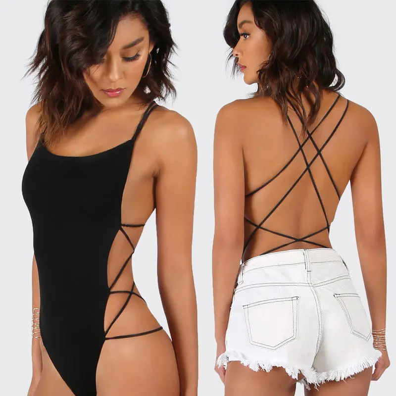 New Bandage One Piece Swimsuit Backless Pure Black Sexy Women Swimwear 2019 Summer Unpadded Bathing Suit Romper Women Bodysuit
New Bandage One Piece Swimsuit Backless Pure Black Sexy Women Swimwear 2019 Summer Unpadded Bathing Suit Romper Women Bodysuit