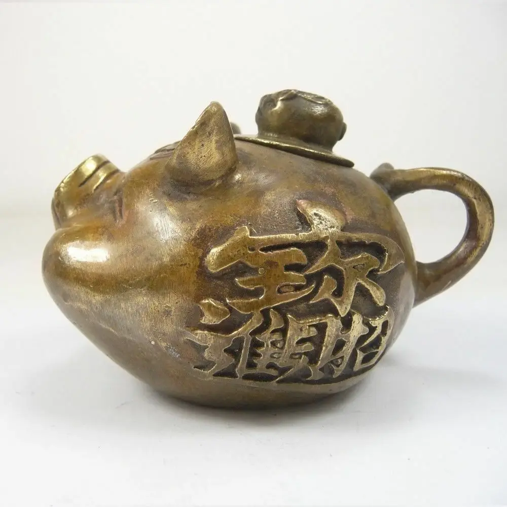 Chinese Handwork Copper Carving Rich Pig Bring Good Lucky Lovely Tea Pot Exquisite Gift
Chinese Handwork Copper Carving Rich Pig Bring Good Lucky Lovely Tea Pot Exquisite Gift