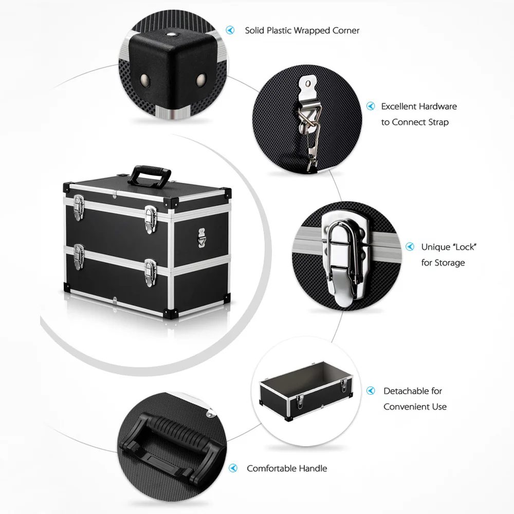 2 Layer Portable Tool Storage Box Hard Carrying Case with Handle&Strap Large Storage Container Fishing Tackle Storage Organizer
2 Layer Portable Tool Storage Box Hard Carrying Case with Handle&Strap Large Storage Container Fishing Tackle Storage Organizer