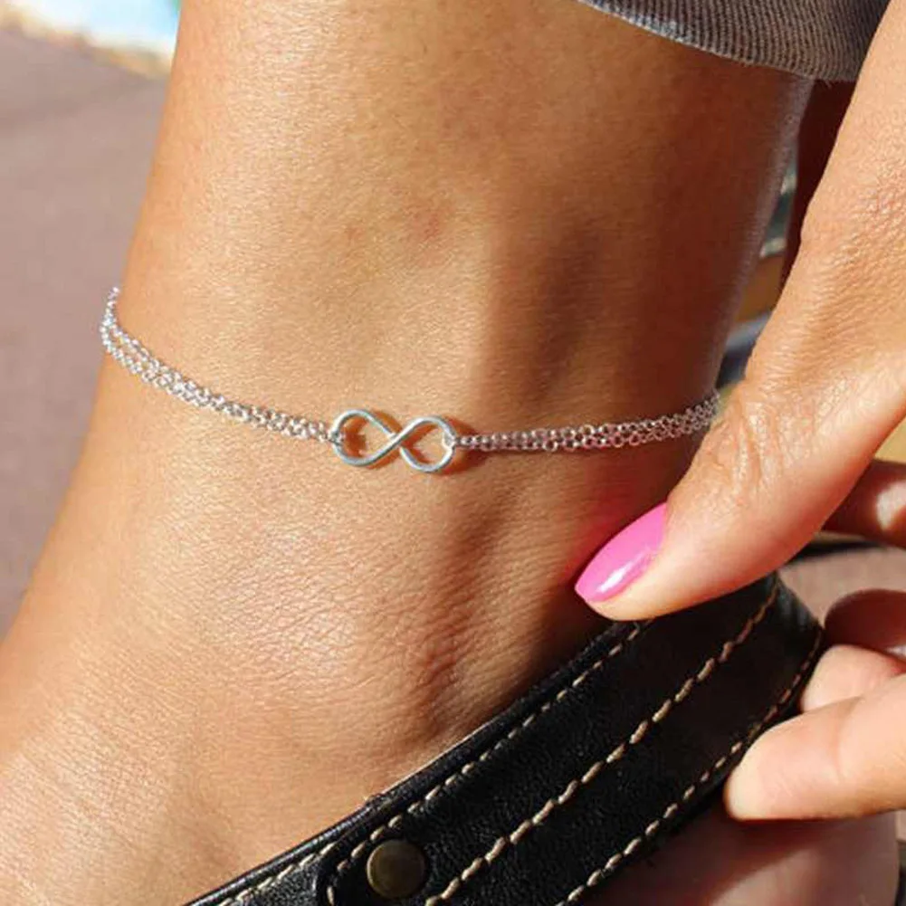 Женские ножные браслеты сандалии украшенные крючком украшения для ног с