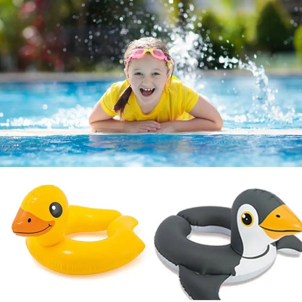 Детские надувные кольца для плавания с животными летние плавающие пингвином и