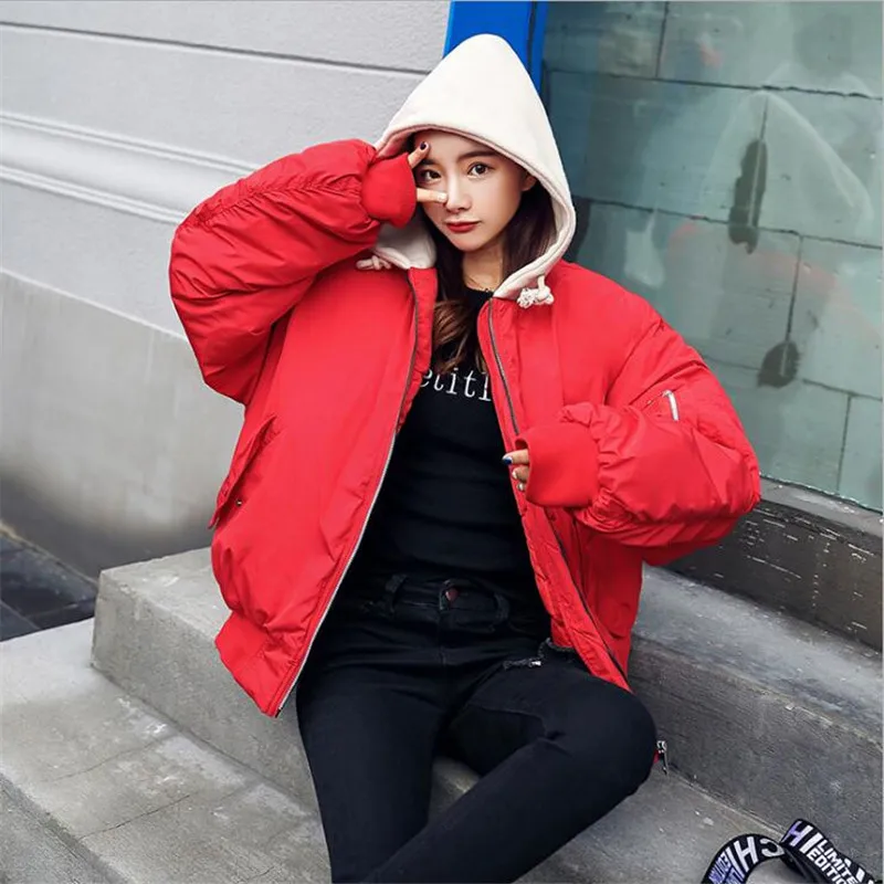 

New Coat Female For Winter For Women Ladies Loose Cotton Younger 4 Colors Down Jacket Casual Cotton Parks For Women Warm Coat