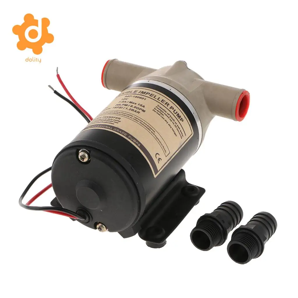 12V 8 GPM 30 LPM самовсасывающий центробежный импеллер Трюмный насос морской RV для Baot