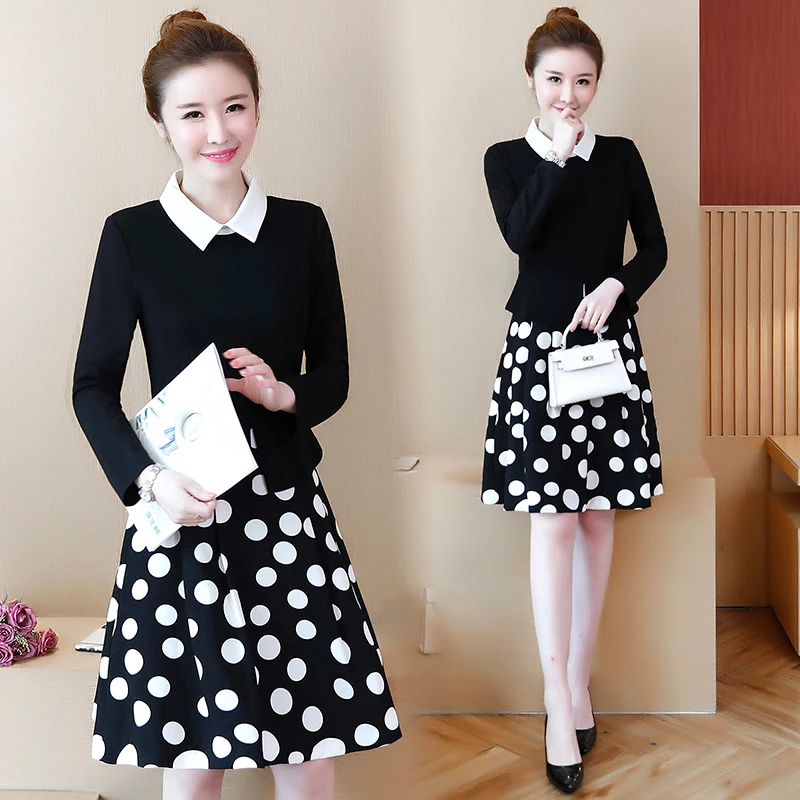 5Xl Plus Big Size Women Clothing 2020 Spring Autumn Cute Sweet Point Stitch False Two Piece Long-Sleeved Dress Female A5173
5Xl Plus Big Size Women Clothing 2020 Spring Autumn Cute Sweet Point Stitch False Two Piece Long-Sleeved Dress Female A5173