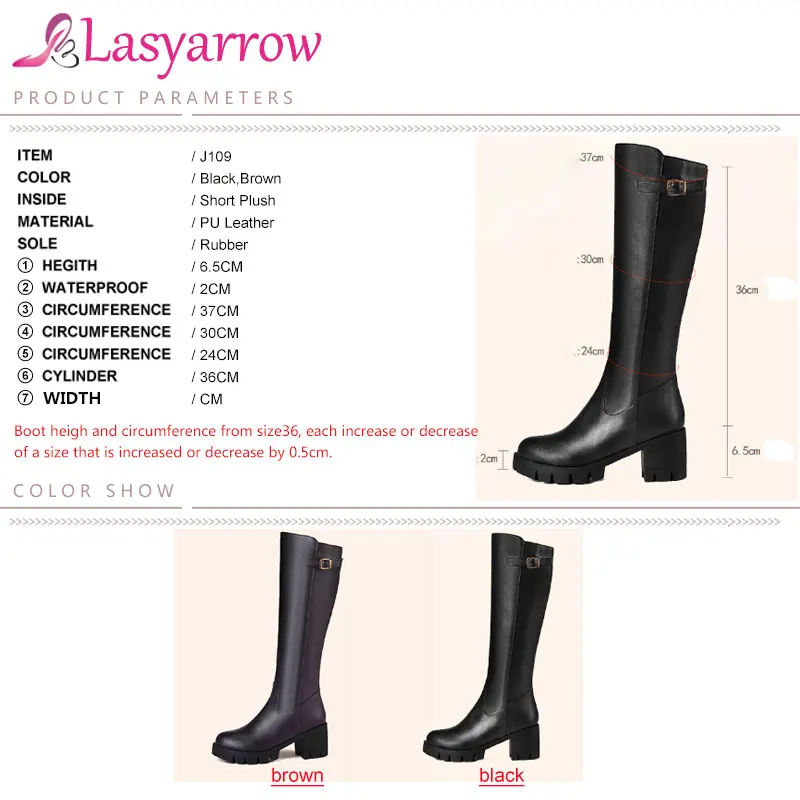 Lasyarrow Women Casual Warm Boots Thick Bottom Riding Shoes Winter Women Knee High Knight Boots Plus Size 34-46 Zapatos Mujer
Lasyarrow Women Casual Warm Boots Thick Bottom Riding Shoes Winter Women Knee High Knight Boots Plus Size 34-46 Zapatos Mujer