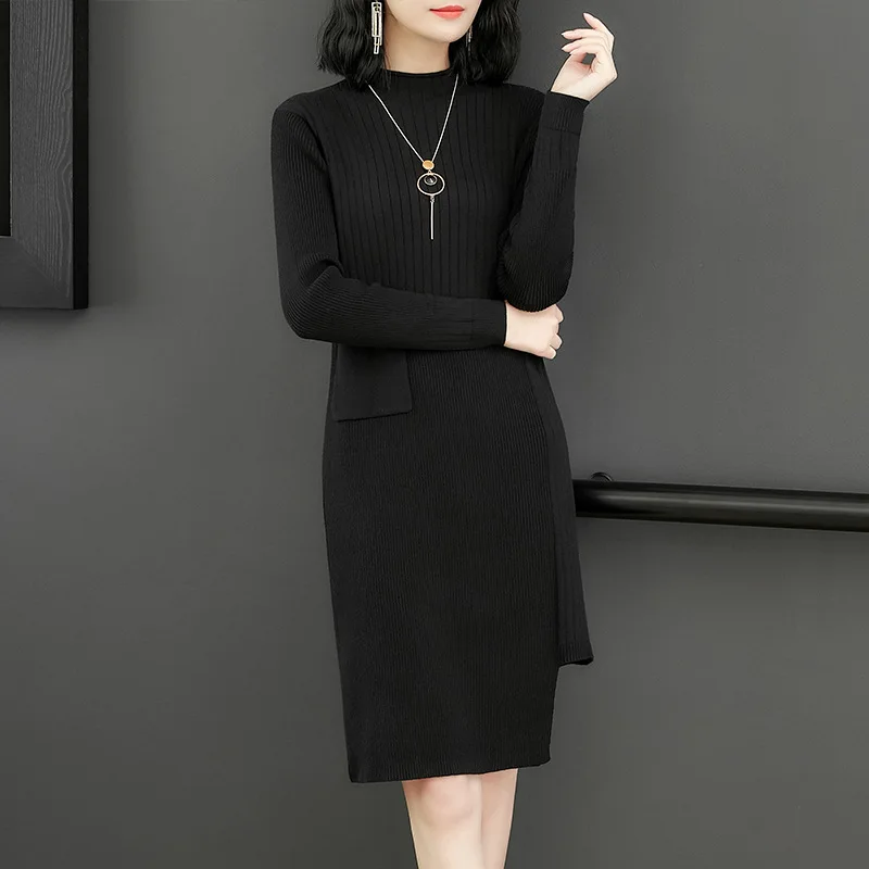 2019 Autumn New Pattern Europe Station Knitting Long Sleeve Self-cultivation Temperament Sweater Long Fund Rendering Dress
2019 Autumn New Pattern Europe Station Knitting Long Sleeve Self-cultivation Temperament Sweater Long Fund Rendering Dress