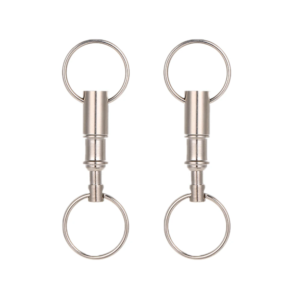 2 Pcs Detachable Removable Pull Apart Quick Release Keychain Key Rings Stainless Steel Removable Double Split Rings Key Chain
2 Pcs Detachable Removable Pull Apart Quick Release Keychain Key Rings Stainless Steel Removable Double Split Rings Key Chain