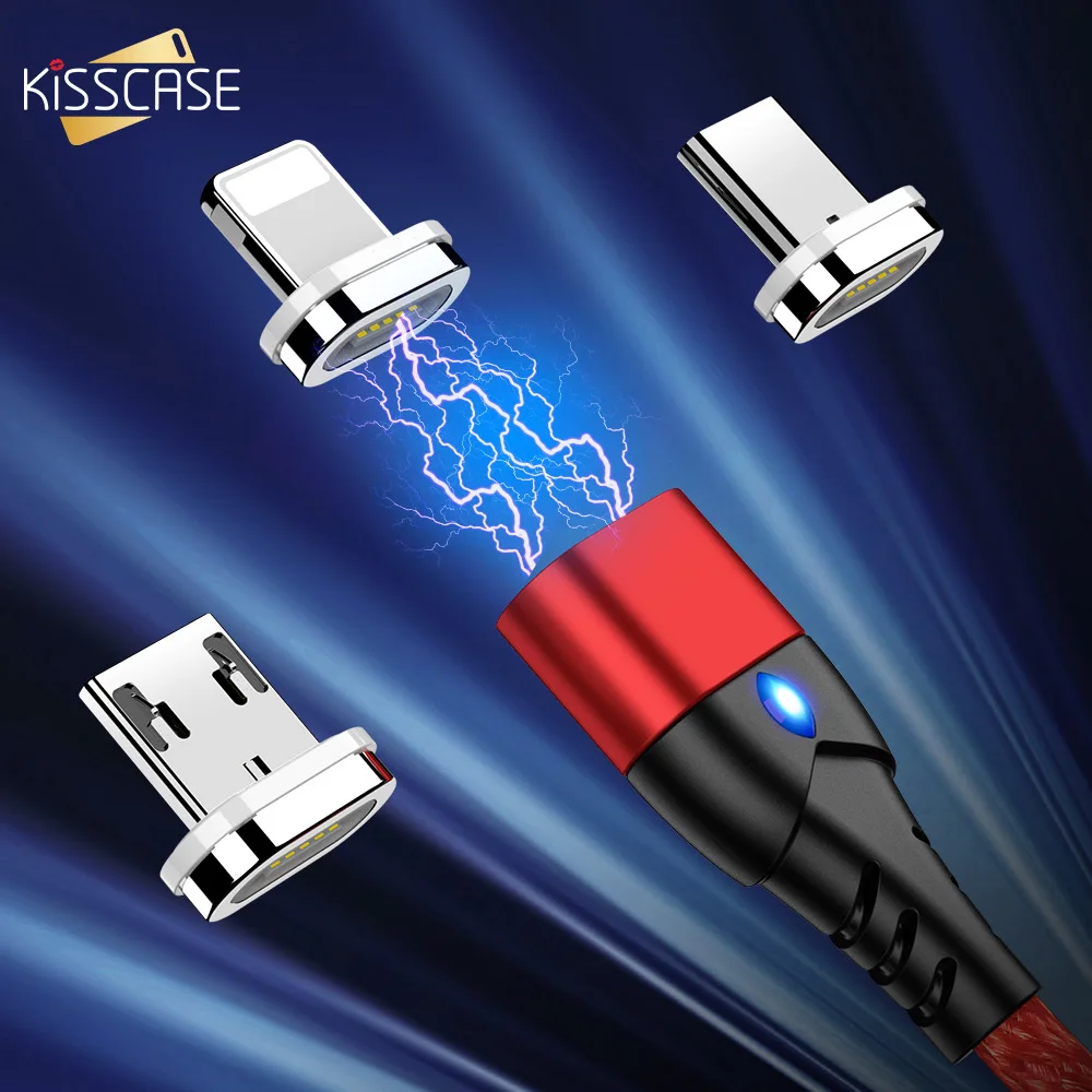 Магнитный кабель KISSCASE Micro USB Type C адаптер для быстрой зарядки телефона Microusb
