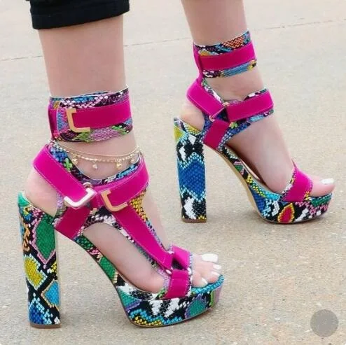 Newest 2019 Multi Snakeskin Womens Square Heel Sandals Peep Toe Cut-out Ankle Strap Buckle Platform Dress Shoes Big Sale
Newest 2019 Multi Snakeskin Womens Square Heel Sandals Peep Toe Cut-out Ankle Strap Buckle Platform Dress Shoes Big Sale