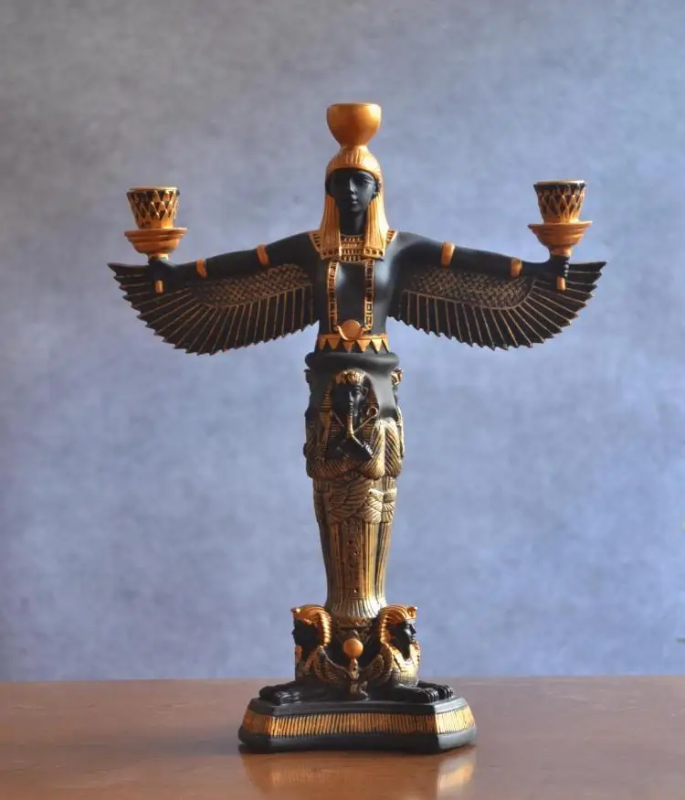 Hand Painting Golden Resin Figurine Ancient Egypt Goddess Model Classic Decoration Craft Wine Rack Statue Candle Holders
Hand Painting Golden Resin Figurine Ancient Egypt Goddess Model Classic Decoration Craft Wine Rack Statue Candle Holders