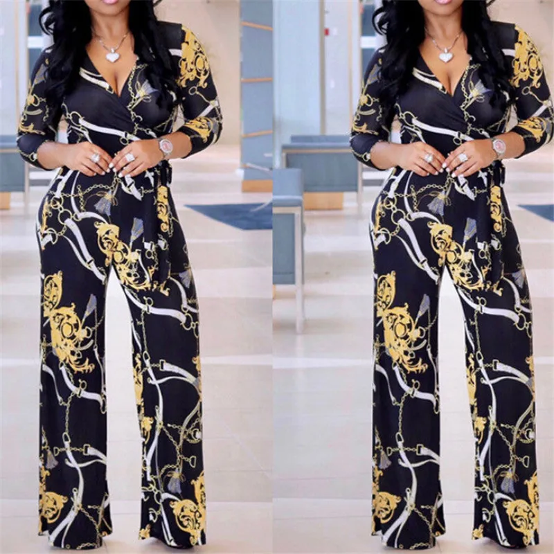 Plus Size Womens V-Neck Long Sleeve Jumpsuit Fashion Ladies Autumn Clubwear Floral Print Playsuit Party Jumpsuit Long Trousers
Plus Size Womens V-Neck Long Sleeve Jumpsuit Fashion Ladies Autumn Clubwear Floral Print Playsuit Party Jumpsuit Long Trousers