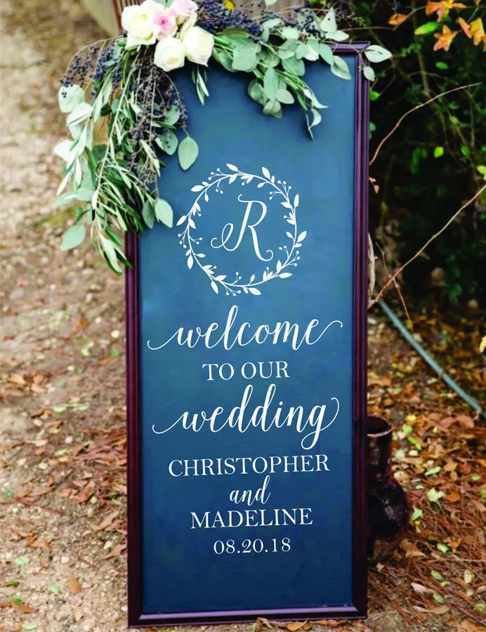 Wedding Sign Decals - Welcome Rustic Wedding Decor - Monogram Name Decals - Custom DIY Wedding Sign Decals WD13
Wedding Sign Decals - Welcome Rustic Wedding Decor - Monogram Name Decals - Custom DIY Wedding Sign Decals WD13