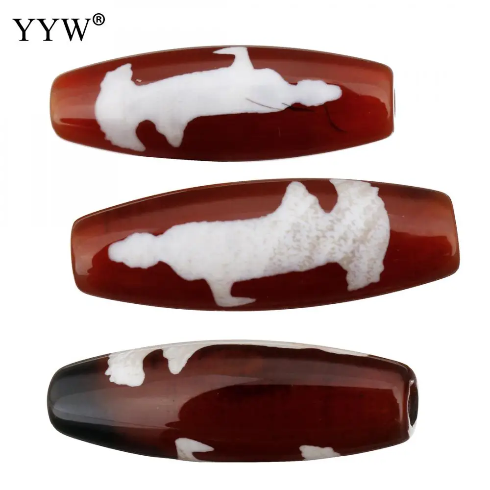 5PCs/Lot Natural Tibetan Agat Dzi Beads Jewelry Brand Oval Grade AAA Guanyin Real Stone Lucky DIY Making Loose | Украшения и