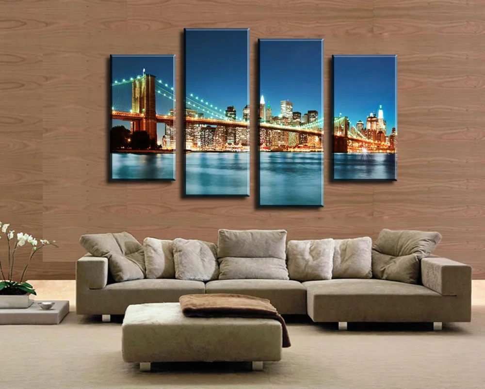 No Frame 4 Pieces Canvas Painting Modern Home Decoration Dazzling Bridge Modular Picture
No Frame 4 Pieces Canvas Painting Modern Home Decoration Dazzling Bridge Modular Picture