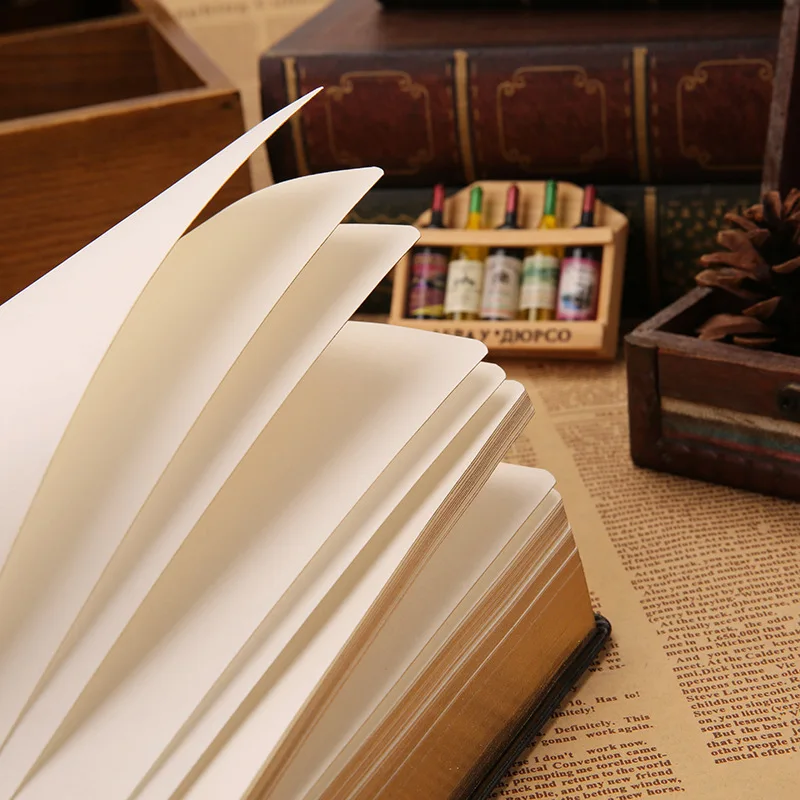 EZONE Black Cowhide Cover Thick Notebook A7 White Golden Edge Notepad Blank Page Line Page Diary Office School Stationery Supply
EZONE Black Cowhide Cover Thick Notebook A7 White Golden Edge Notepad Blank Page Line Page Diary Office School Stationery Supply