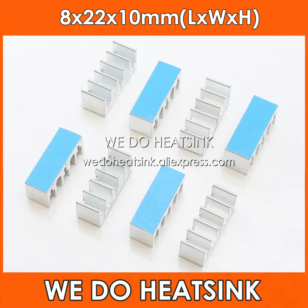 WE DO HEATSINK 8x22x10mm Aluminum Cooling Cooler Heat Sink With Blue Thermal Conductive Double Sided Adhesive Stick Pad
WE DO HEATSINK 8x22x10mm Aluminum Cooling Cooler Heat Sink With Blue Thermal Conductive Double Sided Adhesive Stick Pad