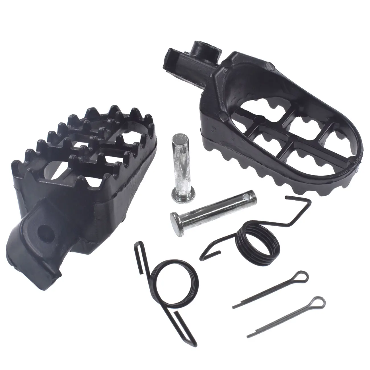 Black Foot Pegs Dirt Bike Footrests L & R For 1987-2013 Kawasaki KLR650 | Автомобили и мотоциклы