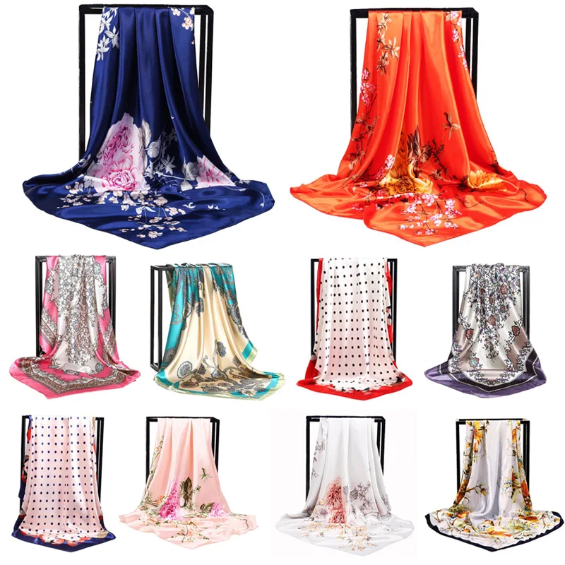 Large size 90 * 90cm fashion elegant ladies scarf satin Foulard shawl silk hot high quality headscarf women's accessories
Large size 90 * 90cm fashion elegant ladies scarf satin Foulard shawl silk hot high quality headscarf women's accessories