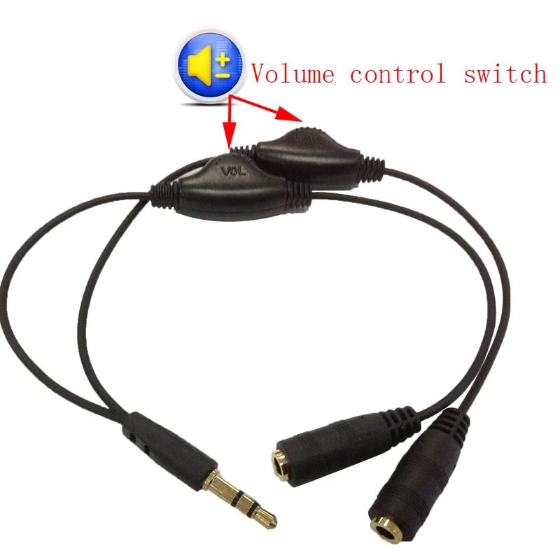 10/50pcs 3.5mm 1 in 2 couples audio line Earbud Headset Headphone Earphone Splitter With Independent Volume Control
10/50pcs 3.5mm 1 in 2 couples audio line Earbud Headset Headphone Earphone Splitter With Independent Volume Control