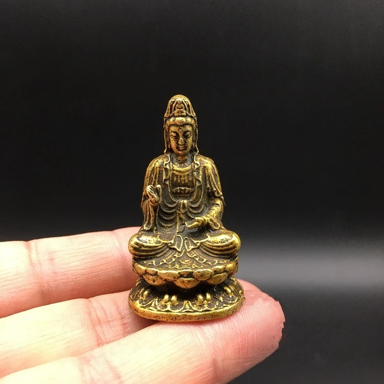 Collectable Chinese Brass Carved Guan Yin Kwan-yin Bodhisattva Buddha Exquisite Small Statues
Collectable Chinese Brass Carved Guan Yin Kwan-yin Bodhisattva Buddha Exquisite Small Statues