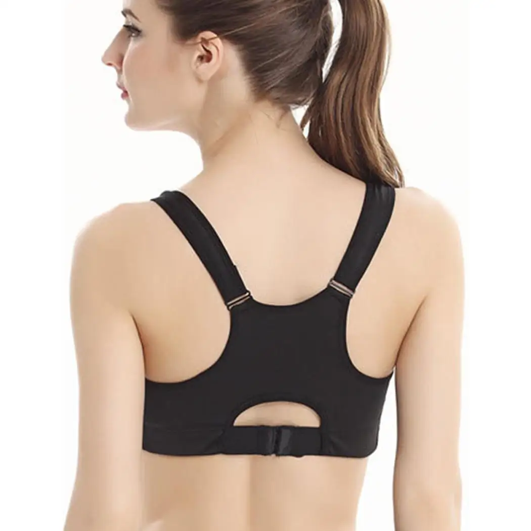 etc Running Breathable Casual Women Yoga Yes Sports Tops Bra Elastic Fitness Vest Solid Gym Zipper Front Crop | Спорт и развлечения