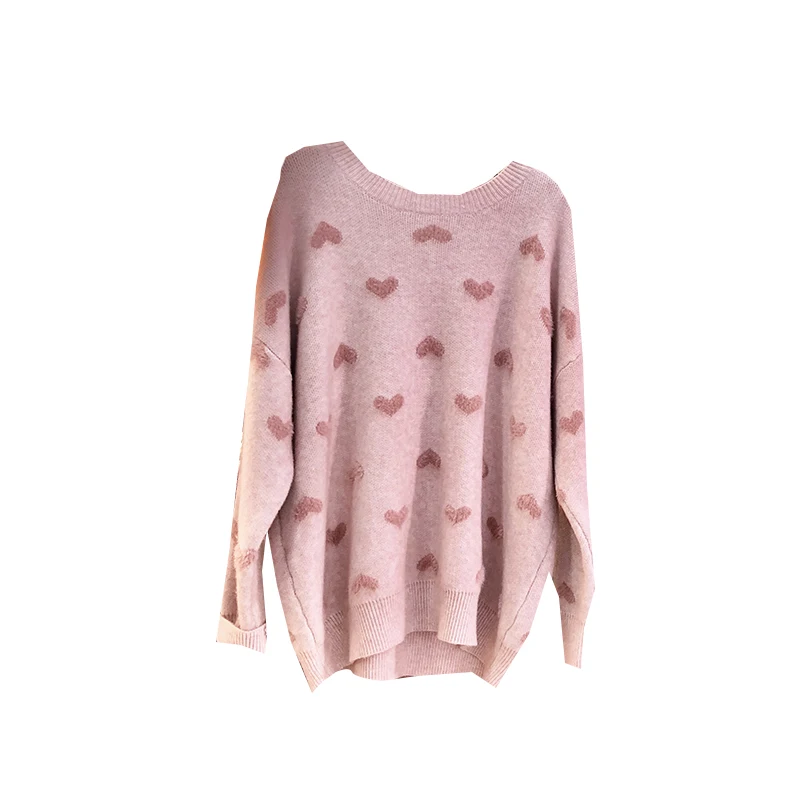 Pullovers new pink loose fashion long-sleeved thin cute sweet sweaters female A5159
Pullovers new pink loose fashion long-sleeved thin cute sweet sweaters female A5159