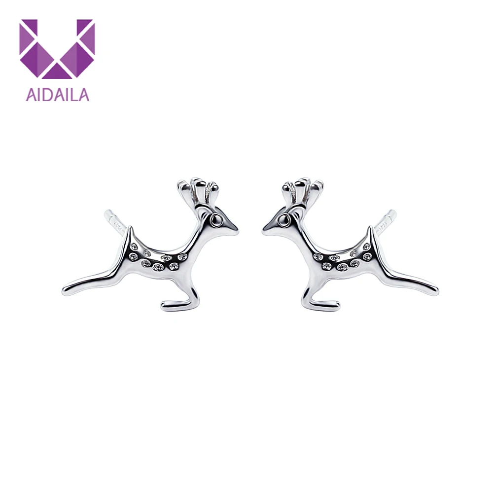 Latest Fashion 100% Genuine 925 Sterling Silver Stud Earrings For Women Simple Cute Fawn Deer Head Earring New Jewelry Gifts Hot
Latest Fashion 100% Genuine 925 Sterling Silver Stud Earrings For Women Simple Cute Fawn Deer Head Earring New Jewelry Gifts Hot