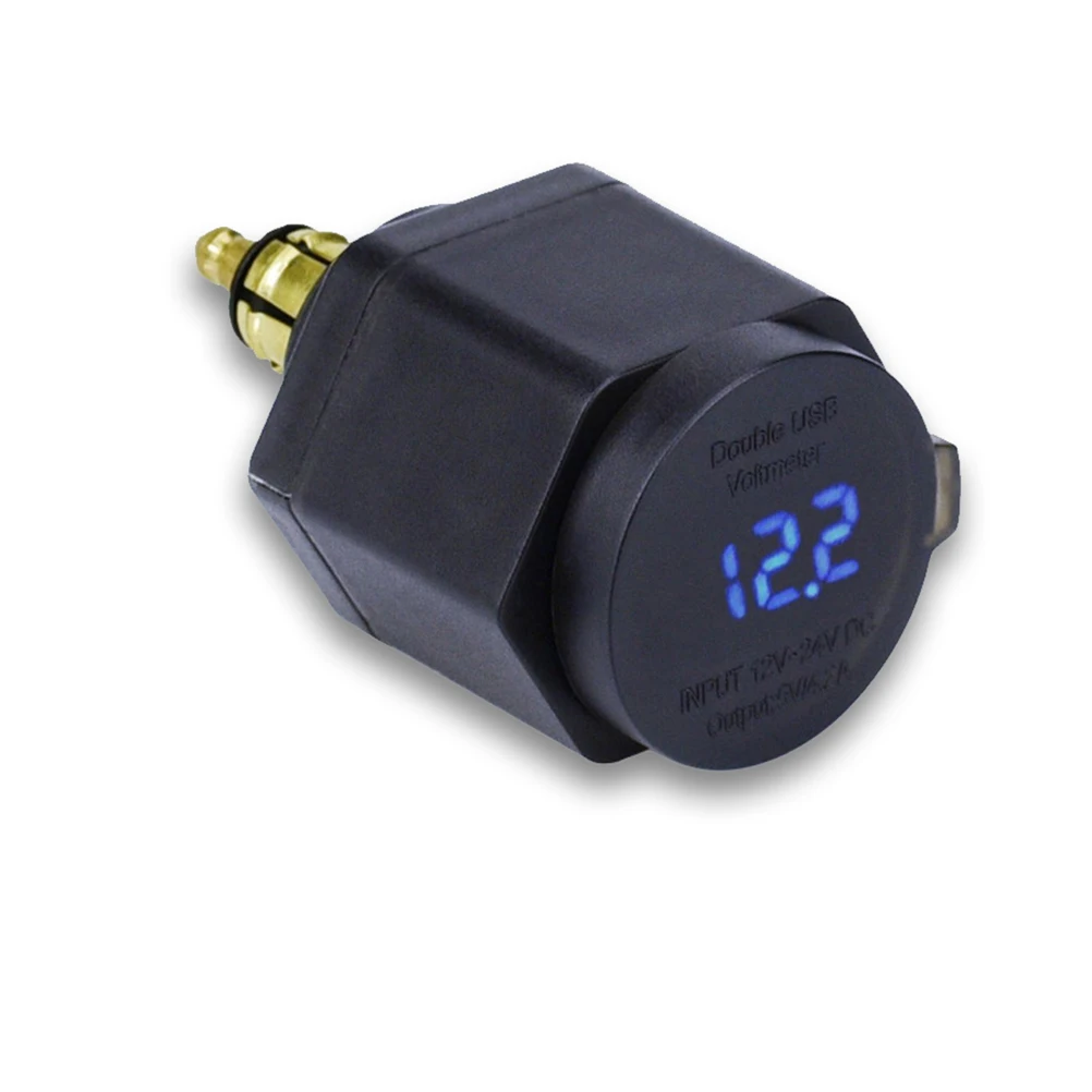 4.2A Voltmeter Aluminum Dual USB Charger DIN Socket Waterproof LED Light For BMW Motorbike
4.2A Voltmeter Aluminum Dual USB Charger DIN Socket Waterproof LED Light For BMW Motorbike