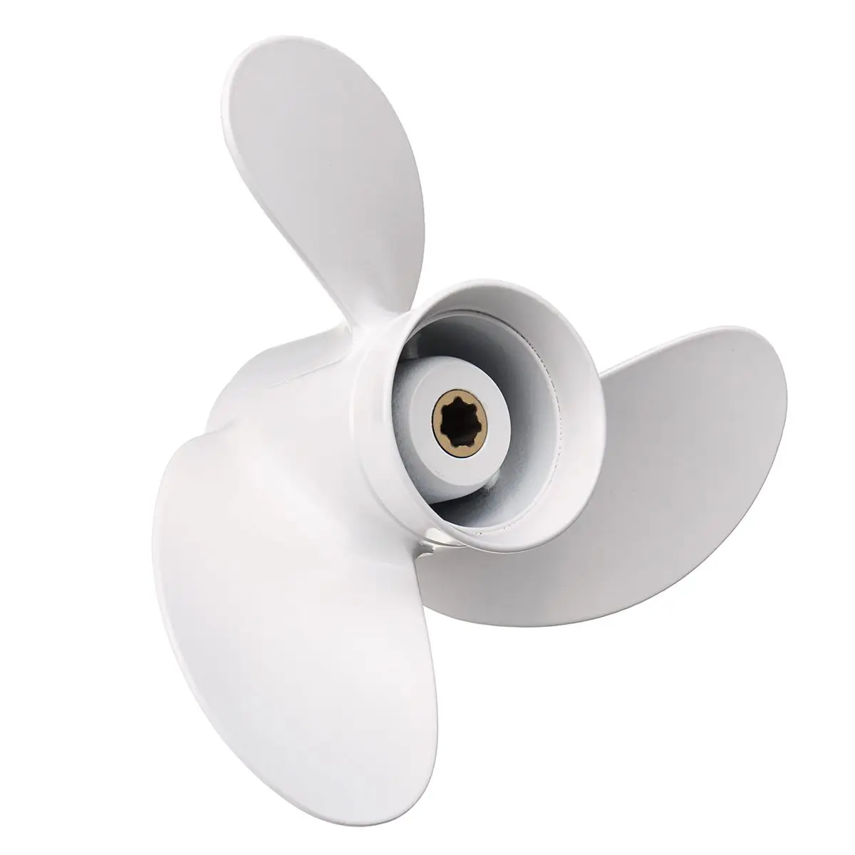 6G1-45943-00-EL Aluminum Alloy Boat Outboard Propeller 8 1/2 x 8 1/2 For Yamaha 6-8HP White 7 Spline Tooth 3 Blades R Rotation
6G1-45943-00-EL Aluminum Alloy Boat Outboard Propeller 8 1/2 x 8 1/2 For Yamaha 6-8HP White 7 Spline Tooth 3 Blades R Rotation