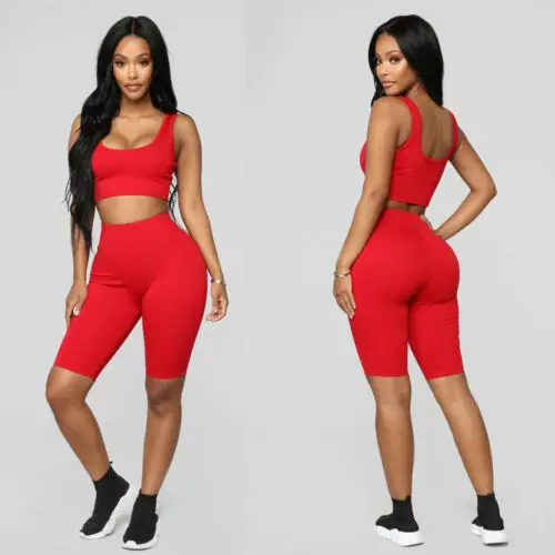 Fashion Sexy Women 2 Piece Set Bodycon Vest Bra and Sports Legging Pants Outfit Outwear Set Summer Crop Tops
Fashion Sexy Women 2 Piece Set Bodycon Vest Bra and Sports Legging Pants Outfit Outwear Set Summer Crop Tops