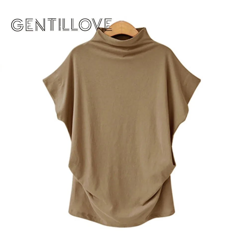 Gentillove 2019 Fashion Turtleneck Batwing Short Sleeve Cotton Shirt Female Casual Solid Blouse Plus Size Tops Women Clothing
Gentillove 2019 Fashion Turtleneck Batwing Short Sleeve Cotton Shirt Female Casual Solid Blouse Plus Size Tops Women Clothing