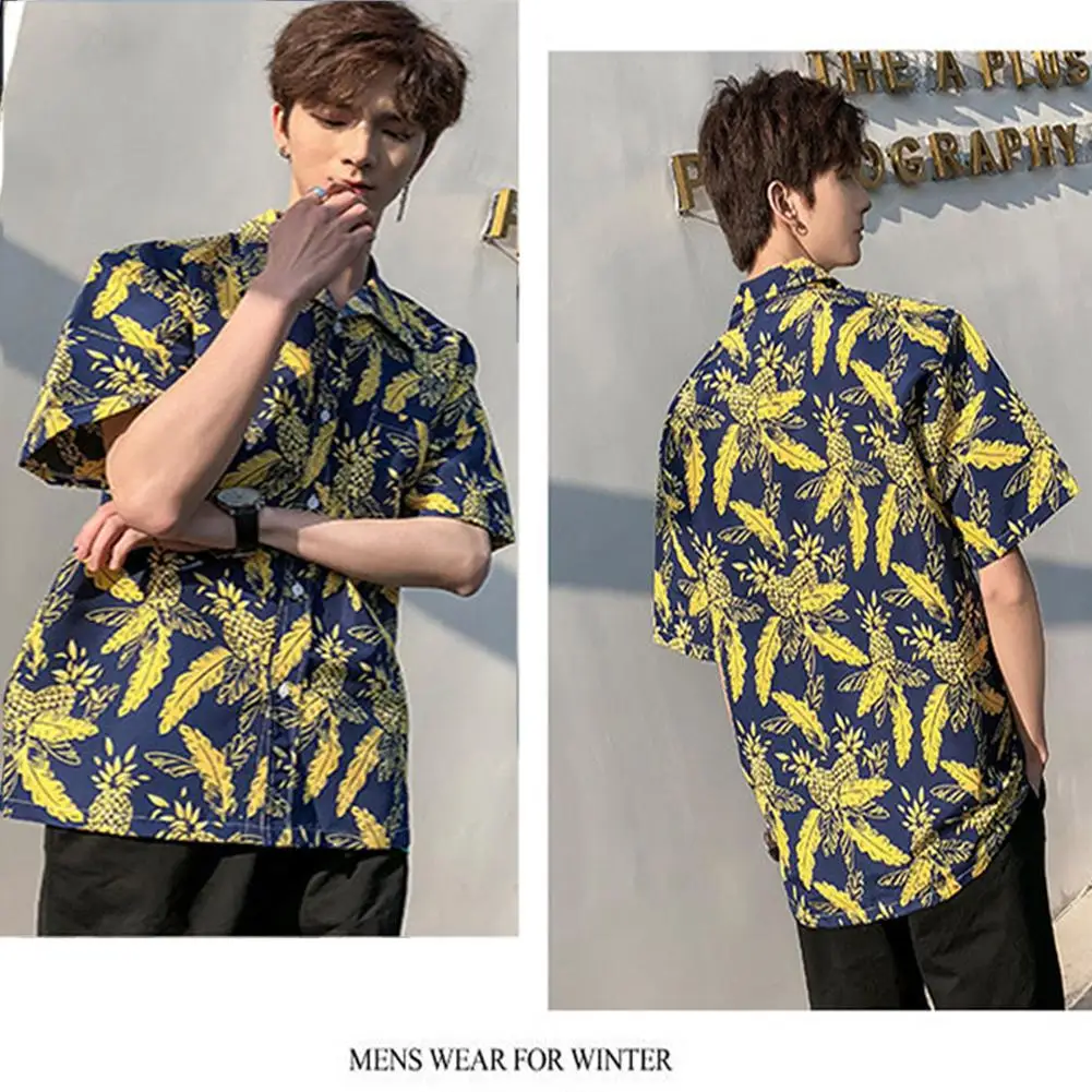 MISSKY Mens Beach Hawaiian Shirt Tropical Summer Short Sleeve Shirt Men Brand Clothing Casual Loose Button Down Shirts
MISSKY Mens Beach Hawaiian Shirt Tropical Summer Short Sleeve Shirt Men Brand Clothing Casual Loose Button Down Shirts
