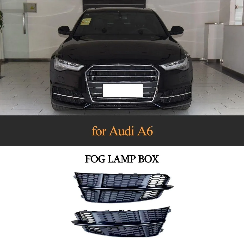 Fog Lamp Mesh grill for Audi A6 Sline 2018 Front Bumper Fog light grille ABS Black box
Fog Lamp Mesh grill for Audi A6 Sline 2018 Front Bumper Fog light grille ABS Black box