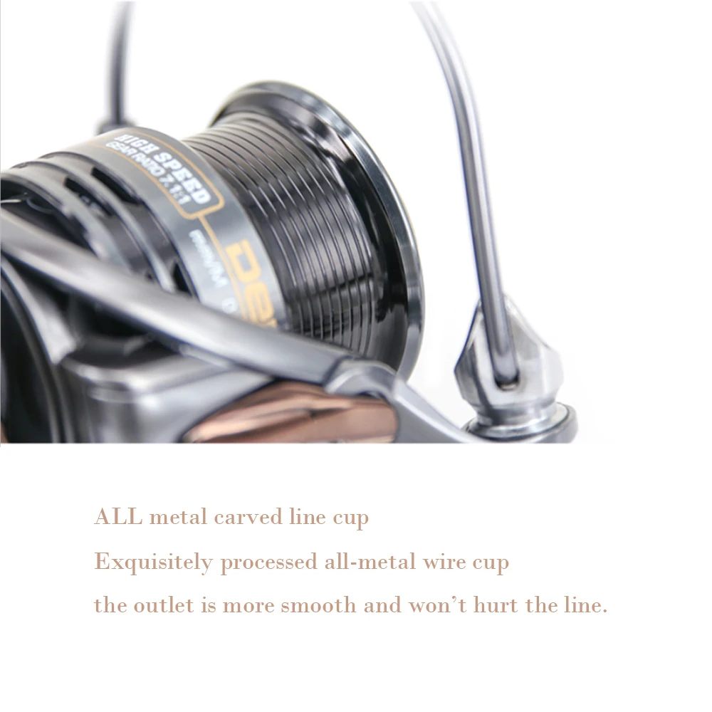 LIXADA Spinning Fishing Reel 5BB + 1 Bearing Balls 2000-5000 Series 7:1:1 Metal Coil Spinning Reel Boat Rock Fishing Wheel
LIXADA Spinning Fishing Reel 5BB + 1 Bearing Balls 2000-5000 Series 7:1:1 Metal Coil Spinning Reel Boat Rock Fishing Wheel
