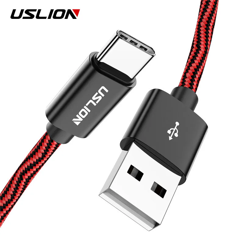 Фото USLION USB Type C кабель для быстрой зарядки c передачи данных - купить