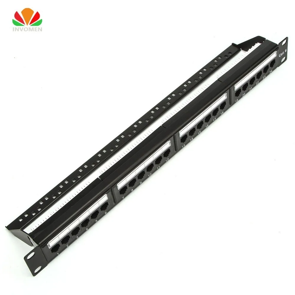 19in 1U шкаф UTP 24 порта CAT6 патч панель RJ45 сетевой кабель адаптер неэкранированный
