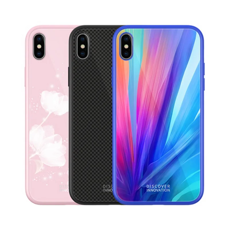 Закаленный клетчатый чехол для Apple Iphone X XS XR Max Nillkin с зеркальным эффектом задняя