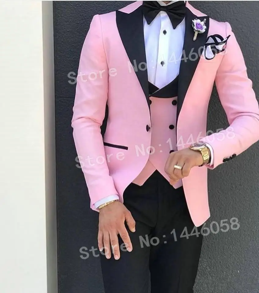 SZ Elegant New Arrival Men Suits 2018 Slim Fit Groomsmen Pink Groom Tuxedos Peaked Lapel Men Prom Suits Wedding Suits 3 Piece
SZ Elegant New Arrival Men Suits 2018 Slim Fit Groomsmen Pink Groom Tuxedos Peaked Lapel Men Prom Suits Wedding Suits 3 Piece