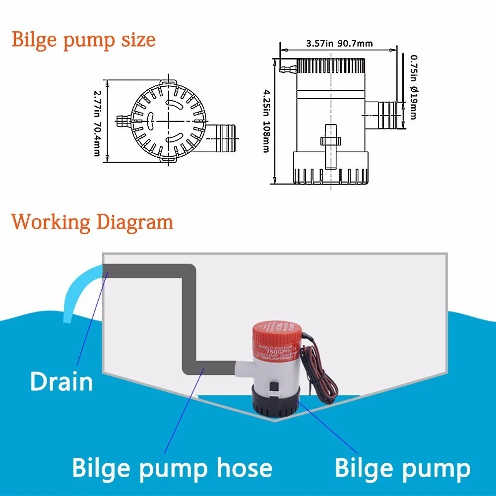 1100GPH 750GPH 500GPH 350GPH 12/24VDC Mini bilge pump High Flow Submersible used in garden seaplane motor home house solar
1100GPH 750GPH 500GPH 350GPH 12/24VDC Mini bilge pump High Flow Submersible used in garden seaplane motor home house solar