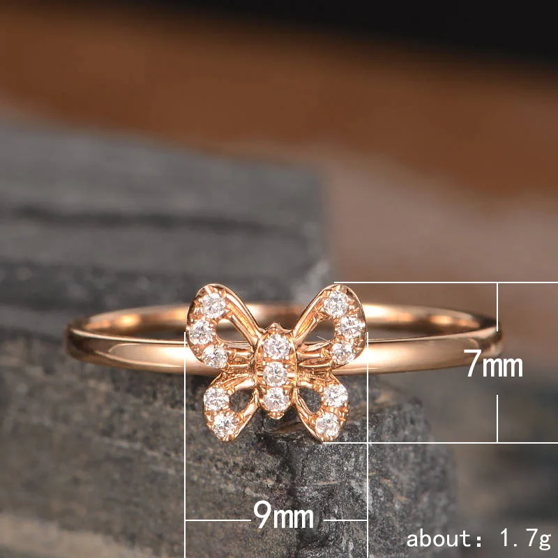 HUITAN 3D Butterfly Ring with Clear Cubic Zircon Pave Setting Rose Gold Color Best Birthday Gift Rings for Women&Girlfriend
HUITAN 3D Butterfly Ring with Clear Cubic Zircon Pave Setting Rose Gold Color Best Birthday Gift Rings for Women&Girlfriend