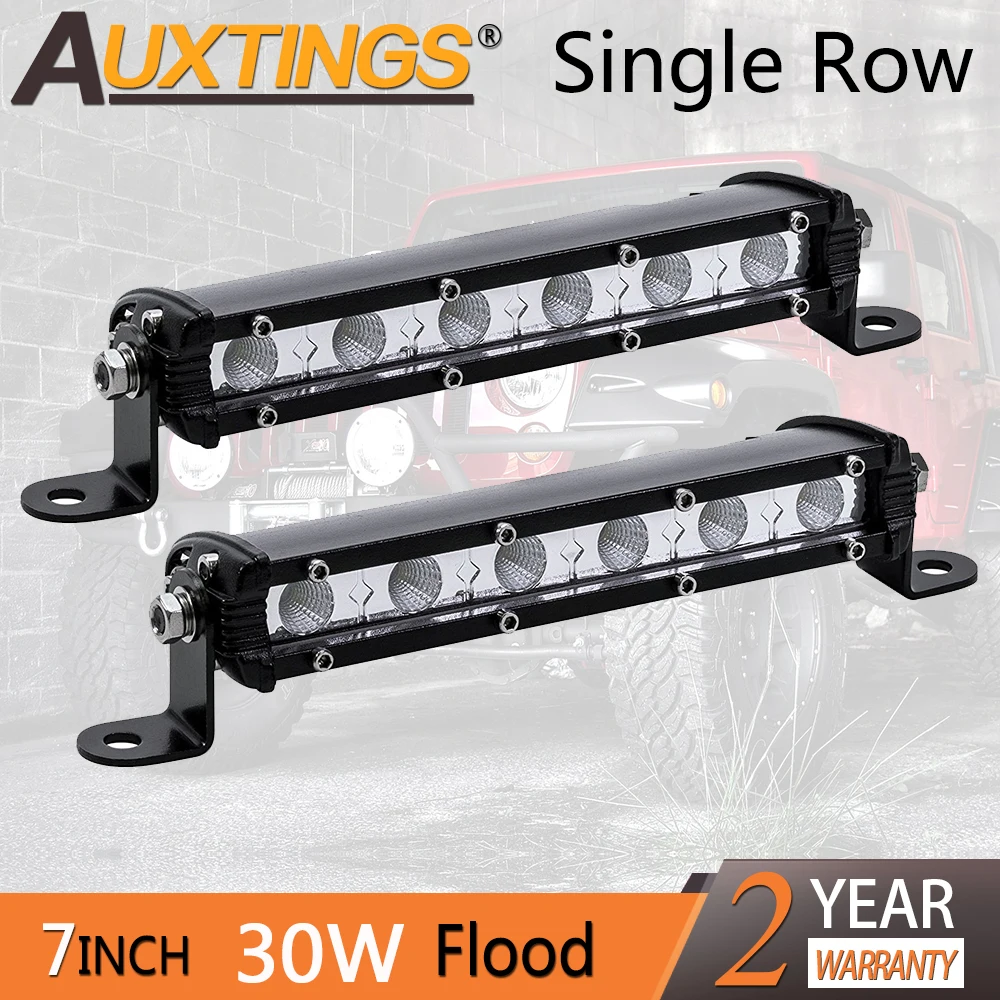 Auxtings 2X 7" 7inch 30W Flood Spot Super Mini Slim Single Row Led Light Bar Work Driving Light SUV OffRoad Bar 12V 24V for Jeep
Auxtings 2X 7" 7inch 30W Flood Spot Super Mini Slim Single Row Led Light Bar Work Driving Light SUV OffRoad Bar 12V 24V for Jeep