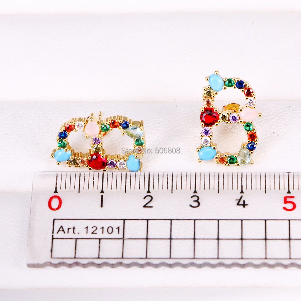 6Pairs Alphabets stud earrings, crystal stone intitial letter earrings, New charm jewelry for Women
6Pairs Alphabets stud earrings, crystal stone intitial letter earrings, New charm jewelry for Women