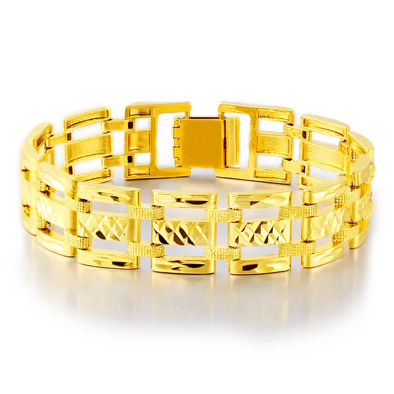 Keep Color Vietnam Alluvial Gold Mens Bracelets Pure Brass Plated fancy Gold Tanks Chains Cuff Bracelets Designs
Keep Color Vietnam Alluvial Gold Mens Bracelets Pure Brass Plated fancy Gold Tanks Chains Cuff Bracelets Designs